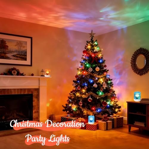 Cordless Northern Aurora Borealis Light Projector for Bedroom-Water Ripple Ocean Wave Projector Light-Shower Lamp-Teen Girl Gifts Trendy Stuff-Shower Mood Light-Bathroom Night Light-Ambient Lighting — view 4