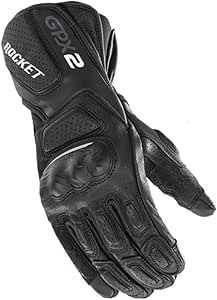 Joe Rocket GPX 2.0 Motorcycle Gloves, Goatskin Leather, Knuckle Armor, Pre-Curved Race Design