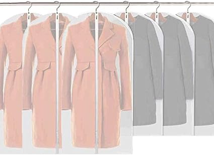 DoGeek 6 Pcs Transparentes Fundas de Ropa Abrigos Cierre de Cremallera  Bolsa Portatrajes protegen del Polvo 100 x 60 cm*3 und 120 x 60 cm*3 :  Hogar y cocina