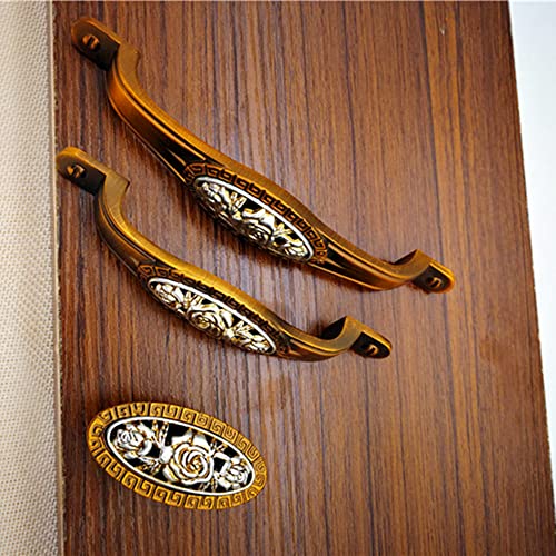 Oval Vintage Rose Copper Knob Cabinet Handle Kitchen Bathroom Drawer Pulls Cupboard Door Pull - 3 Pack #TOP5