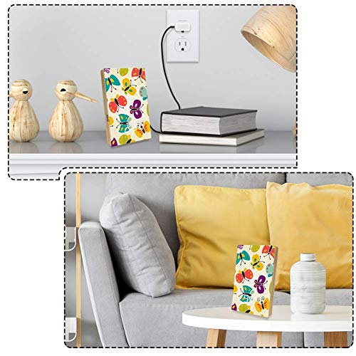 Lyetny Colorful Butterflies Digital Alarm Clock Display Time Temperature Date Led Decorative Clock #TOP5