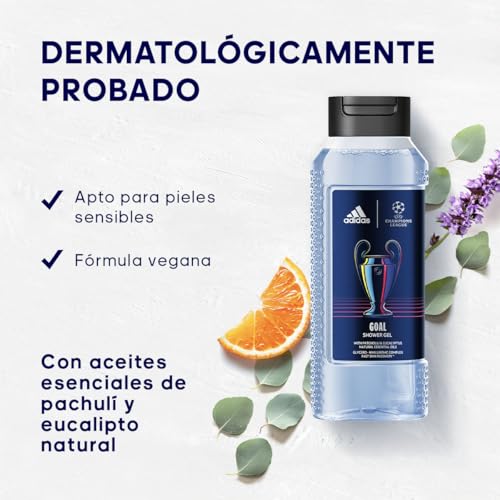 Image of Adidas UEFA Champions League Goal Refreshing Shower Gel for Mem - 400ml