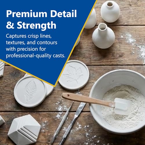 Perfect Cast Tough as Resin, Non-Toxic, Color-Blendable, Mix with Water Casting Material - 4 Pound