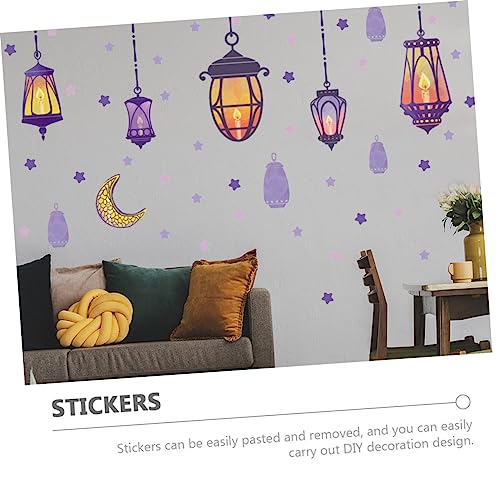 Autocollants de décoration étoiles Toddmomy pour chambre d'enfant - 6 feuilles de stickers muraux - 6