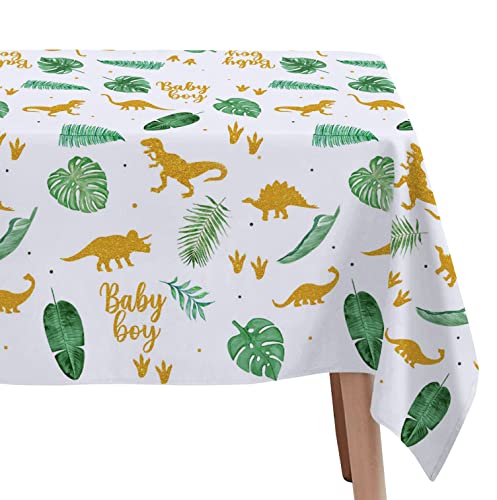 Hipvvild Jungle Theme Dinosaur Baby Shower Decorations Tablecloth For Boy - Safari Baby Shower Party Supplies Table Cover, Dinosaur Theme Baby Boy Table Cloth Decorations - 3 Pack (54In X 108In) #TOP4