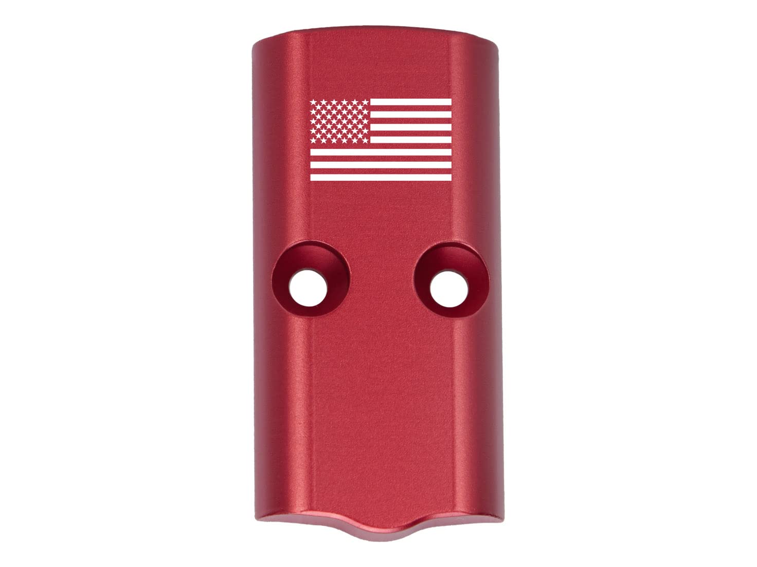 NDZ Performance RMSc Optic Cut Slide Cover Plate for Springfield Hellcat & Hellcat Pro 9mm – Laser Engraved Red Anodized Aluminum – USA Made – US Flag