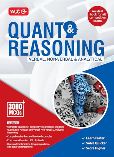 Image of MTG Quant & Reasoning Book For SSC CGL, CPO, Bank PO, Clerk, RBI, CAT, GMAT, MAT and Other Competitive Exams