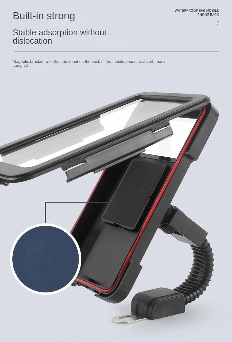 Supporto Porta Smartphone Impermeabile per Moto e Bici Universale GPS Bicicletta 360° Girevole Regolabile