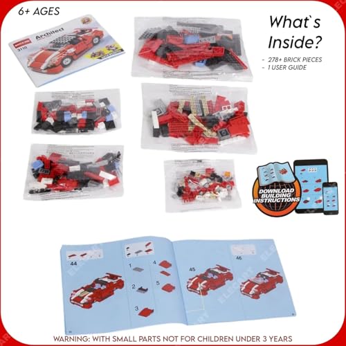 Image of 23 in 1 Speed Champions Building Kit | STEM Toy for Kids 6+ | Car Enthusiasts Imaginative Play Educational Building Toy | Collectible Model Realistic Race Car - 278+ Pcs