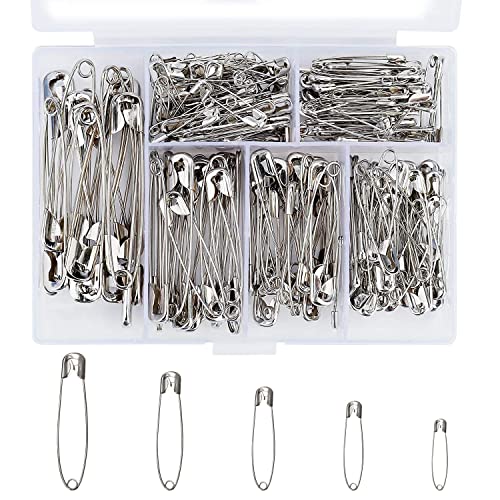 1000 Stück Sicherheitsnadeln Schwarz 32mm - Mini Sicherheits-Nadeln