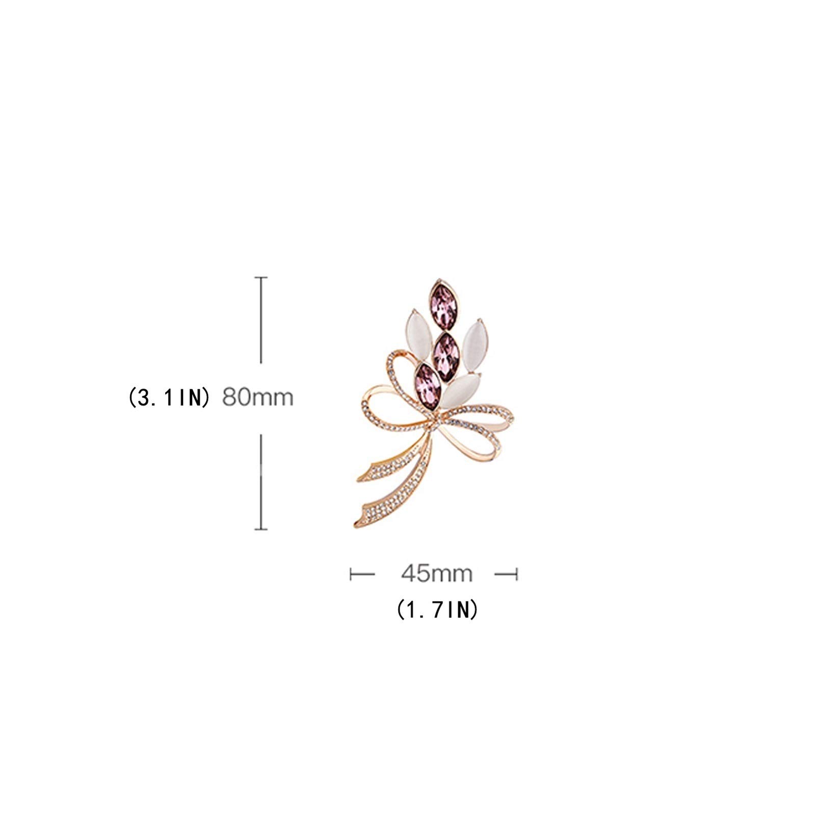 Broche de ramo gama alta broche Todos los partidos Elegantes accesorios occidentales for las mujeres, niñas demuestran el temperamento noble y elegante Alfileres(B)