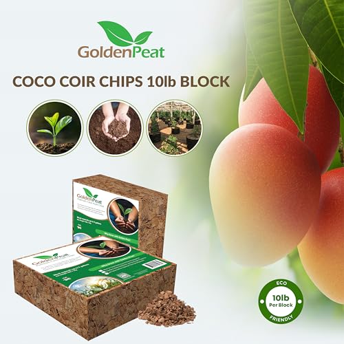 Bloque Comprimido de Chips de Coco 10lb Natural miniatura 4