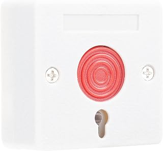 EB - 68 Emergency Push Button Switch | Key Reset Manual Flush Mount Alarm | Emergency Stop for Shop/Hospital/Factory | ABS 1.25A 12V DC / 250V