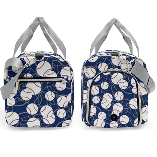 Personalized Name Sports Player Duffel Bags with Ventilation Holes for Shoes Baseball Gold Navy Bags3