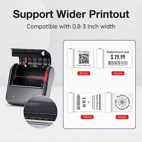 Image of B3S Inkless Printing Bluetooth Thermal Label Printer - Small & Portable | Wireless Connectivity | 3 Inch Barcode, Mini Stickers, Bill, Receipt Machine for Home, Office & Students