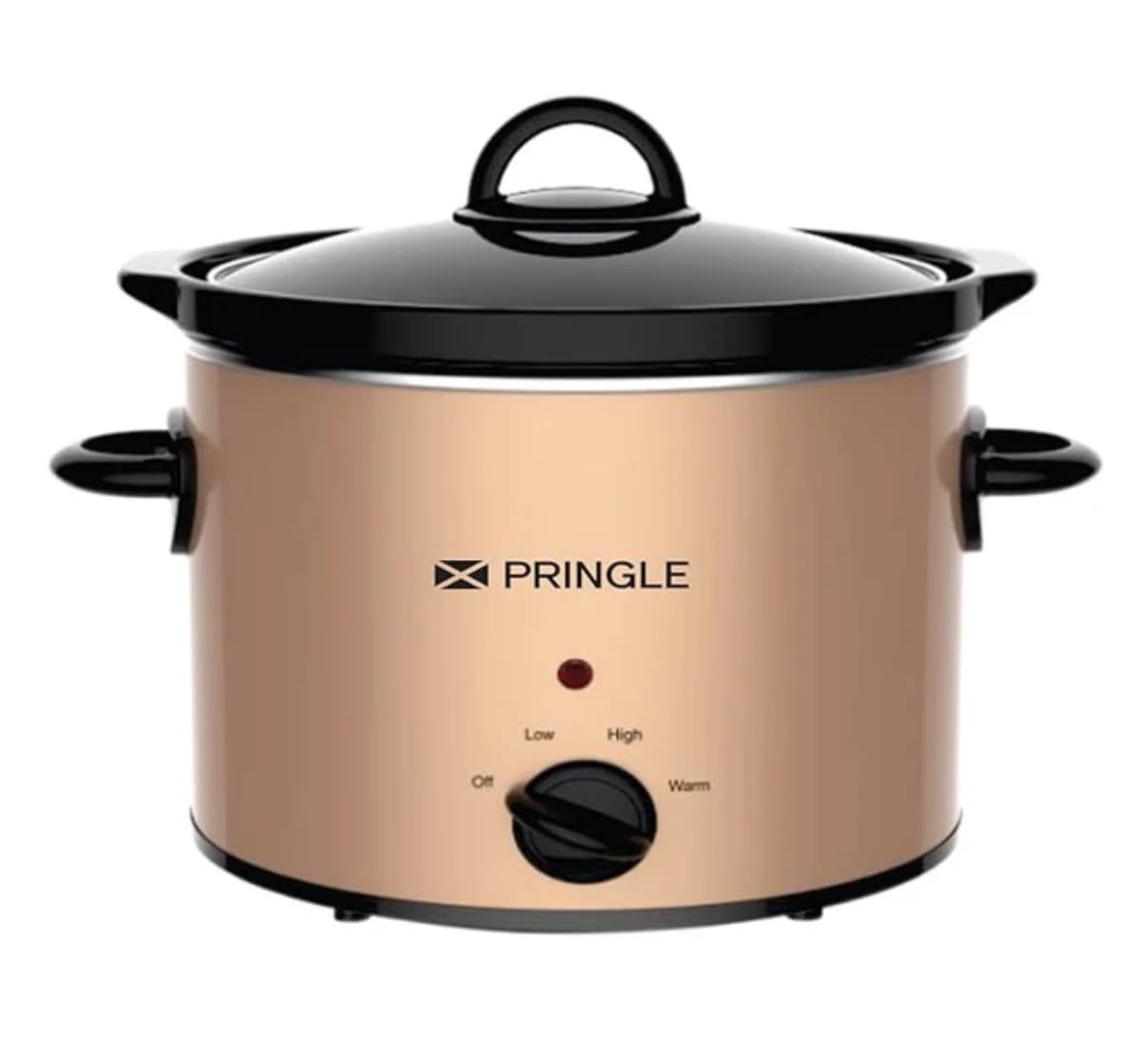 Pringle Electric Slow Cooker 1.5 Liter | Ceramic Pot with Glass Lid | Copper Color FW 1810 (Gold)-image-9