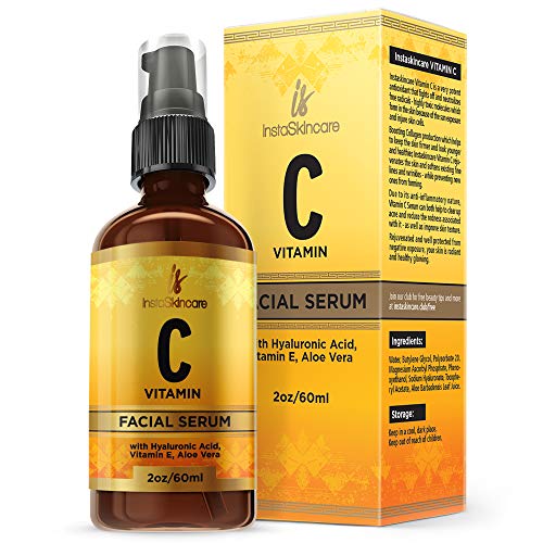 Vitamin C Serum for Face (2oz) with Hyaluronic Acid and Vitamin E Natural