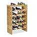 Relaxdays botellero Vino apilable hasta 36 Botellas, bambú, marrón, 6 Niveles