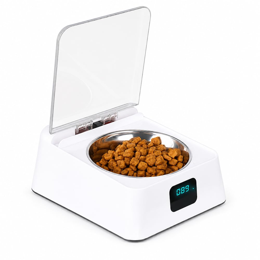 Dispenser Crocchette Gatto Umido Automatico, 350ml Distributore Automatico Cibo Gatti con Sensore a Infrarossi Intelligente Distributore Cibo Gatti Automatico per Alimenti Secchi che Umidi