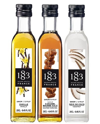 Image of 1883 Vanilla, Salted Caramel, Coconut Syrup - The Original Collection of Flavours Gift Set - 8.45 Fl Oz (Pack of 3)
