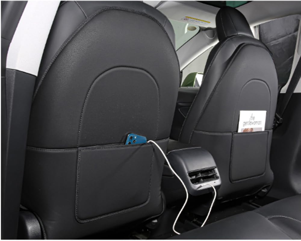 Protection Siège Tesla 3/Y 2 Pièces – Anti-Coups pour Enfant | Housse imperméable et lavable, protection contre les coups de pied, compatible Tesla Model 3 2020-2026 & Model Y 2020-2025