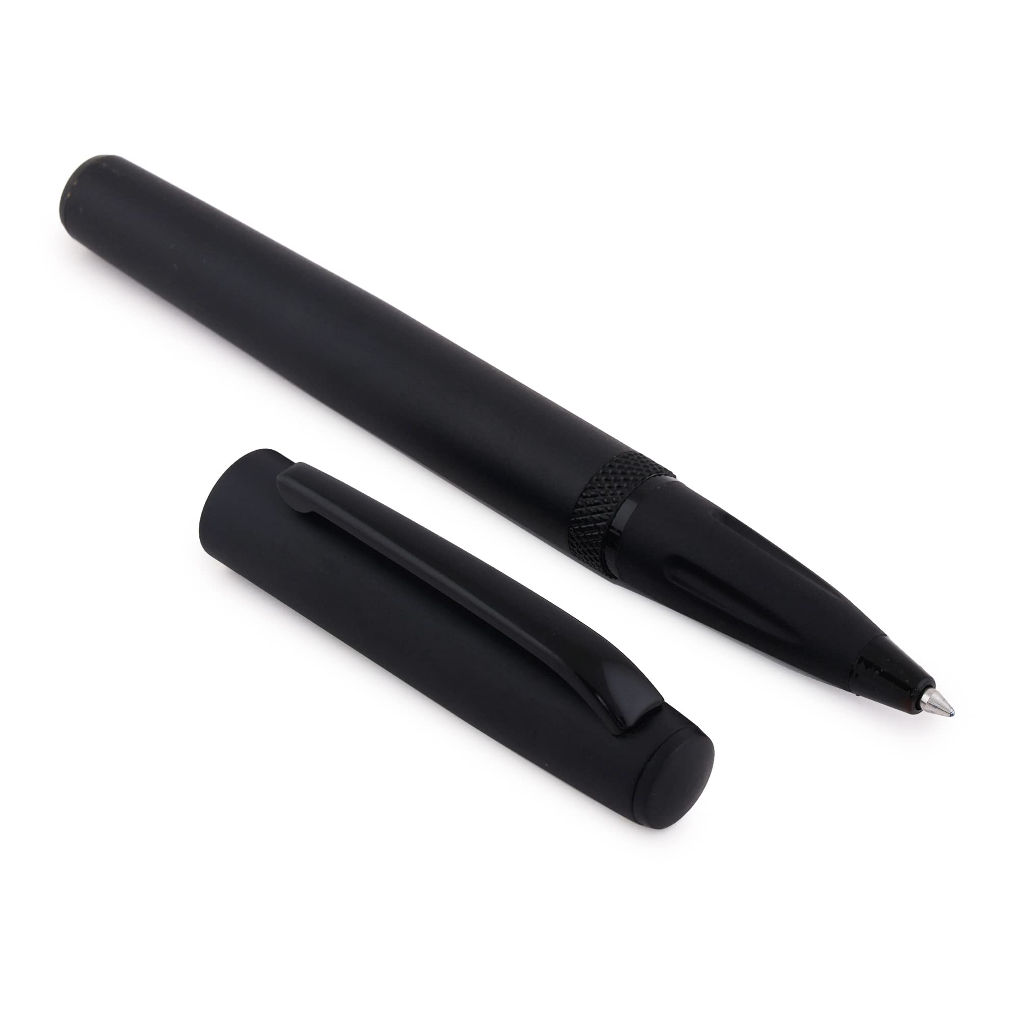 7017 Stunning Matt Black Metal Roller Ball Pen, with Magnet Auto Closer Cap, Gift Set for Men & Women, Executives with High End Gift Box.