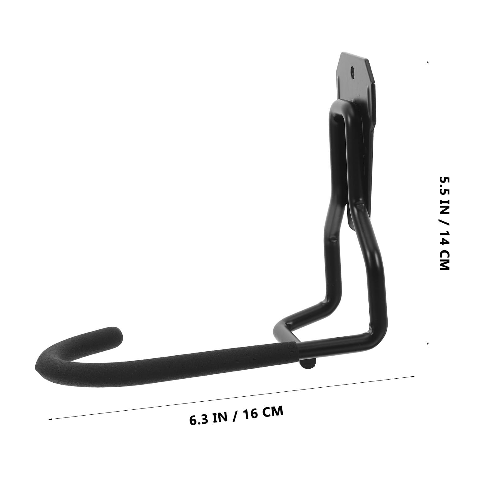 Holibanna 4 Pezzi Gancio da Garage per Bici e Attrezzi, Ferro Nero, Montaggio a Parete, Salvaspazio, Supporto per Bicicletta e Utensili da Giardino