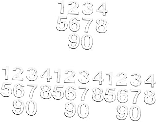 DOITOOL 40 Pcs Front Door Signs Metal Mailbox Office Signs Address Plaques Numbers Mailbox 0-9 Sign Self- Adhesive Numbers Abs Resin Silver House Number Stickers House Numbers for Outside