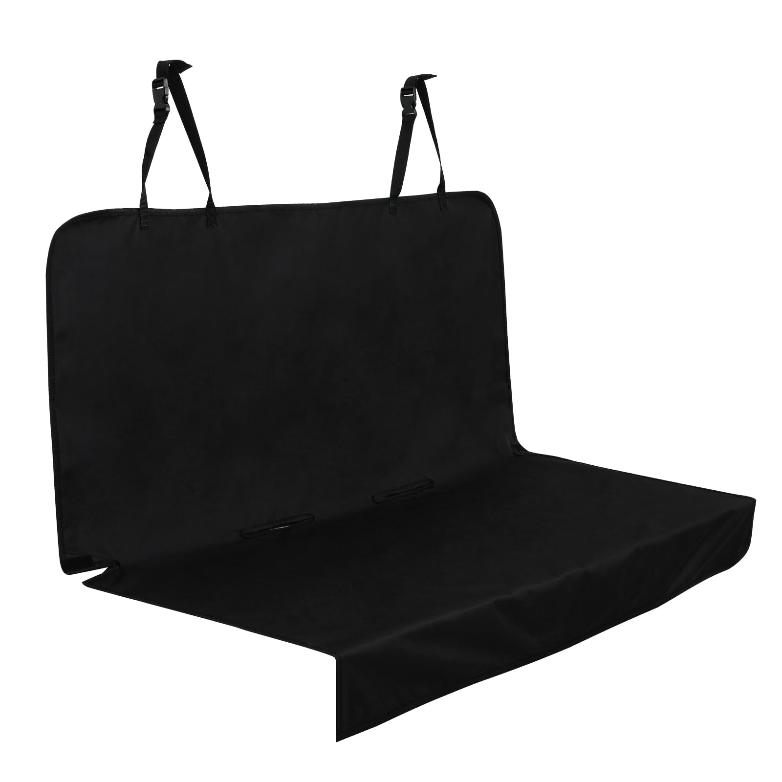 Pettom Funda del Coche para Perro, Cubierta de Asiento Trasero Manta Protectora Antideslizante y Impermeable, Grande Capacidad de Carga, Lavable, 142cm x 119cm, Negro