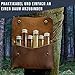SK Wild Ones® Outdoor Gewürztasche - Echtleder Mit 6 Gewürzdosen Camping - Bushcraft - Reise Gewürze Set - Gewürzbehälter Camping - Outdoor vanlife zubehör Gewürze Set Camping, Spice bag,