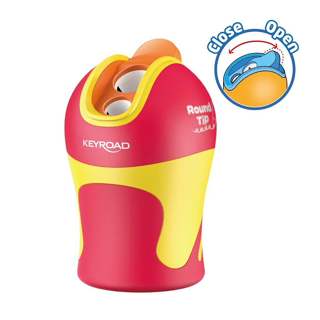 KEYROAD Double Pencil Sharpener - 2 Pack, Ergonomic Design For Thin & Thick Pencils, Mixed Colors - View #8