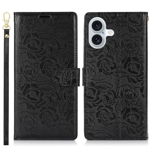 Étui à rabat pour smartphone iPhone 16 avec béquille intégrée pour visionnage mains libres