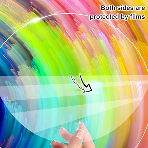 Image of KINLINK 8in Plexiglass Sheets 1 /8 inch Thick, 3mm Clear Circle PET Plastic Sheet for DIY Project, Craft, Cake Disk, Table top, Acrylic Sign and Wedding Invitation 2 Pack