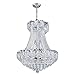Worldwide Lighting Empire Collection 11 Light Chrome Finish Crystal Chandelier 22" D x 26" H Round Medium
