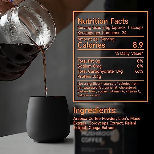 Chaism Instant Mushroom Coffee - 100% Arabica Bean with Lion's Mane, Cordyceps Militaris, Chaga, Reishi Extract, Energy Focus Clarity Immune System Boost (2.11oz) - Image 5