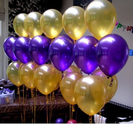 Balloonistics 10 Inch HD Metallic Shiny Balloons for Birthday Decoration, Decoration for Weddings, Engagement, Baby Shower, 1st Birthday, Anniversary, Birthday Party (Pack of 50) (Purple) - Image 3 thumbnail