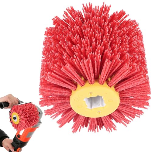 Cepillos de lijado: grano 80, 100 mm de ancho - 120 mm de diámetro | rodillo de lijado adecuado, cepillo de nailon para máquina de saturación, cepillo de lijado rojo, cepillo de cerdas para lijar,