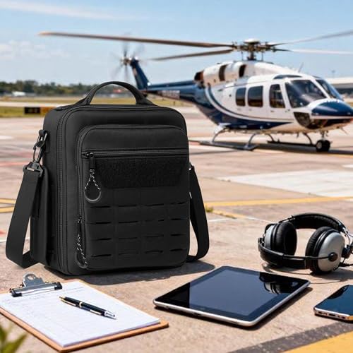 Damero Pilot Headset Bag, Aviation Headset Case, Pilot Bag with Top handle and Detachable Shoulder Strap for Aviation Headset, Kneeboard, iPad and More, Patent Design (No Accessories Included) by Damero - Image 7