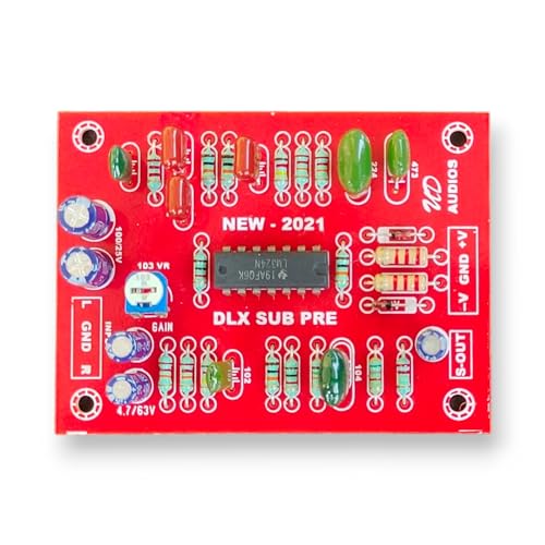 Image of Ultra Digital DLX SUB PRE Board 20V to 45V Dual Supply,SUBWOOFER GAIN Adjustable Preset, inbuilt Low Pass Filter 25hz to 180hz Uesd in Original Texas IC