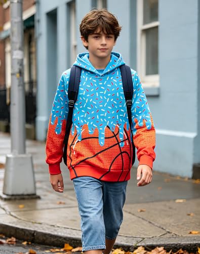 Image of Lovekider Boys Hoodie Kids 3D Print Graphic Pullover Sweatshirt 6-16 Years