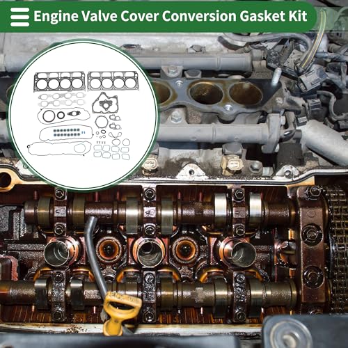 Image of Motoforti Engine Valve Cover Gasket Kit Head Gasket Intake Exhaust Manifold Gasket Set No.HS26744PT for GMC Yukon 5.3L 2015-2020 1 Set Engine Car