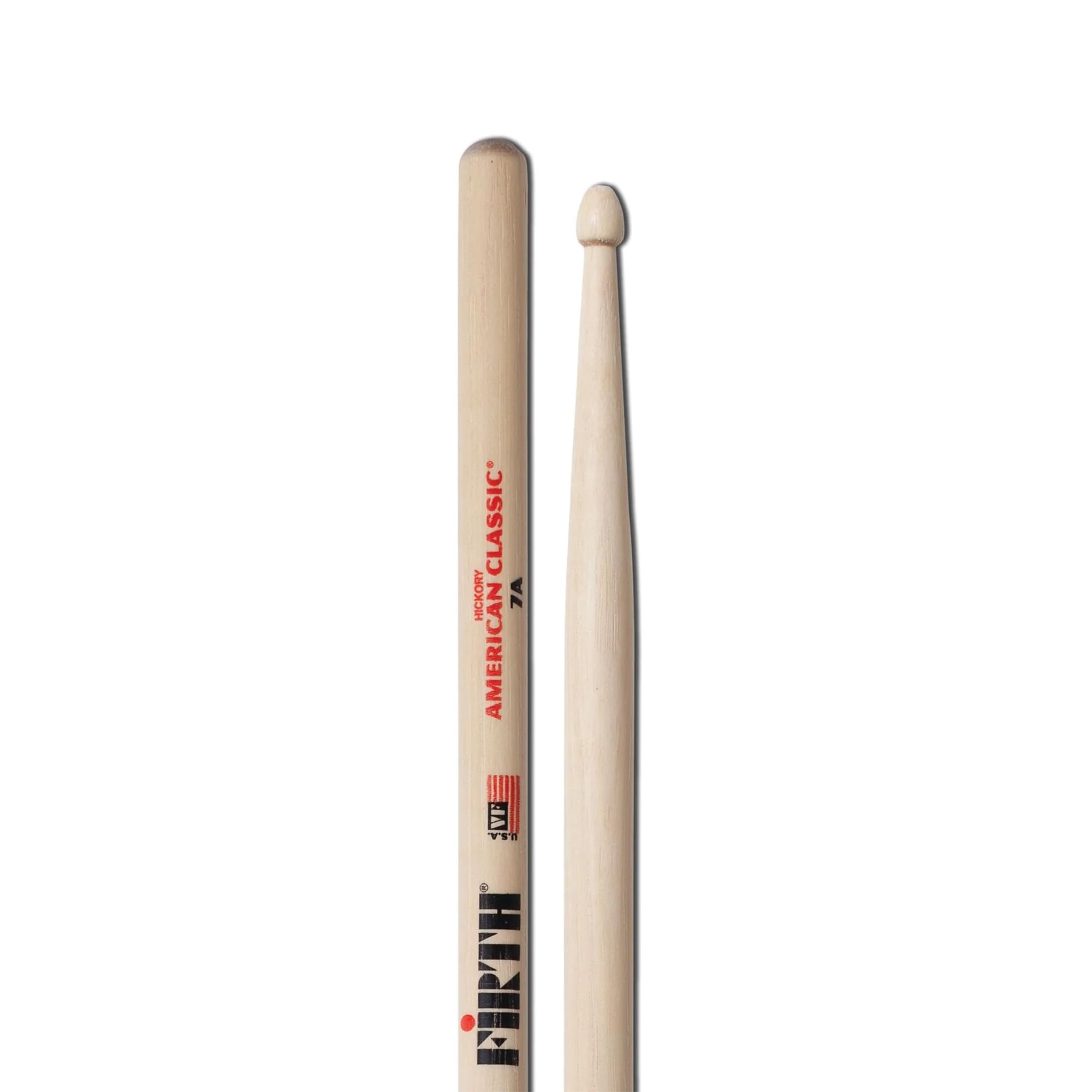 Vic Firth Bacchette per Batteria Serie American Classic 7A Hickory Americano Punta di Legno 4 x paia pacchetto di valore