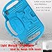 LTROP Kids Case for iPad 9th/8th/7th Generation 10.2 Inch with Shoulder Strap, Shockproof Lightweight Handle Stand Child Bumper Case, Blue
