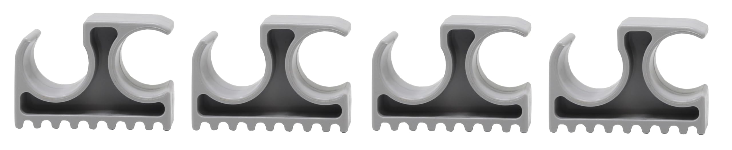 JSP Manufacturing Grey Bimini Top Boat Pole Clips Holder for 7/8-inch Bimini Top Poles (4)