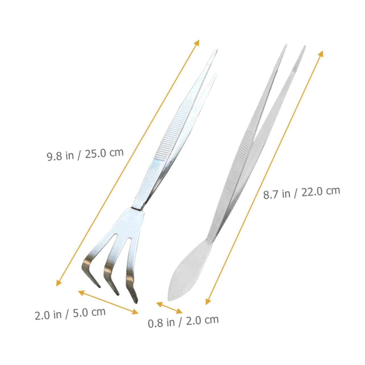 TOYANDONA 3 Set Strumento Per Bonsai Pinzetta Albero Bonsai Pinzette Per Piante Forniture Per Bonsai Spatola Pinzette A Rastrello Pinzette Per Terrario Acciaio Inossidabile Argento 2 Pezzi*3