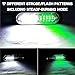 Primelux LED Strobe Lights for Trucks Green/White 4.4-Inch Emergency Grill Lights Vehicles and Cars 10 LED Ultra Slim Strobe LED Lighthead Green Strobe Light Surface Mounting Lights (4-Pack)