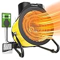 Greenhouse Heater with Thermostat- Electric Patio Heater 1500W, 3S Fast Heating, Overheat Protection, Greenhouse Heater for Green House, Tent, Flower Room