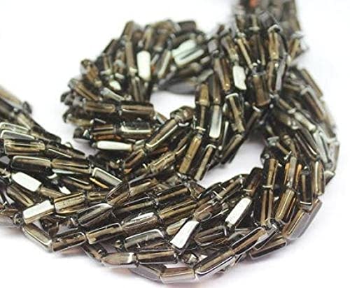 Quartz fumé rectangulaire en perles de 7mm à 10mm pour création