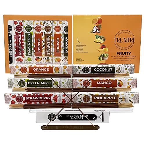 Fruity Incense Sticks Variety Pack - 120 Insence-Sticks (6 Incents