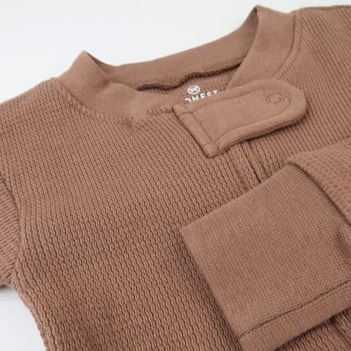 HonestBaby unisex-baby Classics Non-slip Footed Pajamas One-piece Sleeper Zip-front Pjs 100% Organic Cotton3